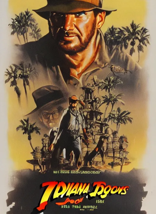 Image similar to 1 9 8 6 poster for indiana jones and the temple of boom