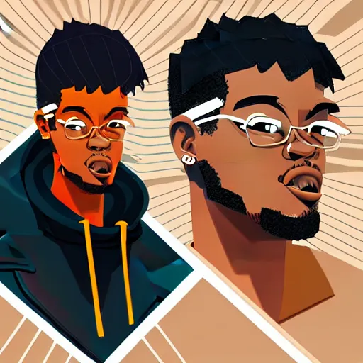 Image similar to 2 d character design, male rapper, vector art, digital art, portrait, 4 k, 8 k, sharp focus, smooth, illustration, concept art, music artist