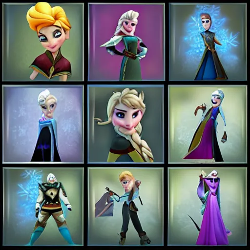 Prompt: frozen character overwatch style