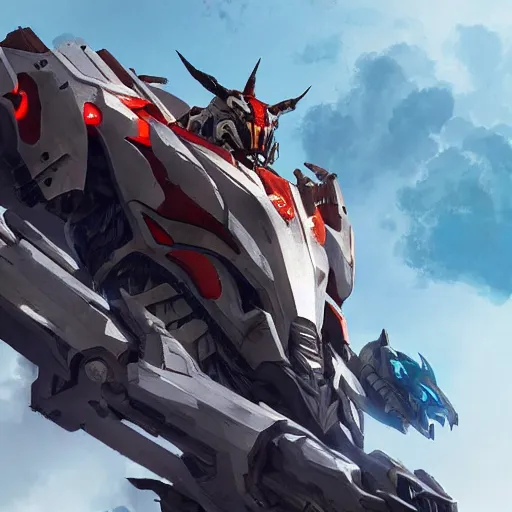 Image similar to Liger Zero, Zoids, Greg rutkowski, Trending artstation, cinematográfica, digital Art