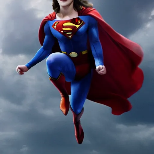 Image similar to Emma Watson as Superman
