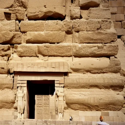 Prompt: Obamium pyramid in Giza, Egypt