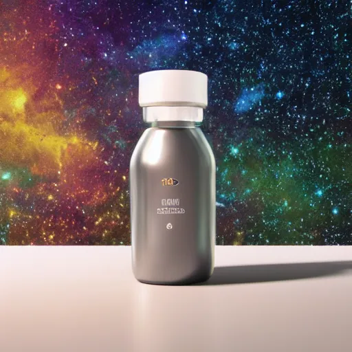 Image similar to Galaxy in a Bottle sitting on a white table in a brightened room, rendered by Erick Alexander Mercado Mazon, Xie Boli, Max Hay, Cameron Mark, and Hue Teo, artstation 3d, artstation render, artstation 3d render, 3d art, unreal engine 3d, octane 3d, blender 3d, 3d landscape, photorealistic imagery, photorealistic details, intricate, highly detailed, trending on artstation, 4k, 8k