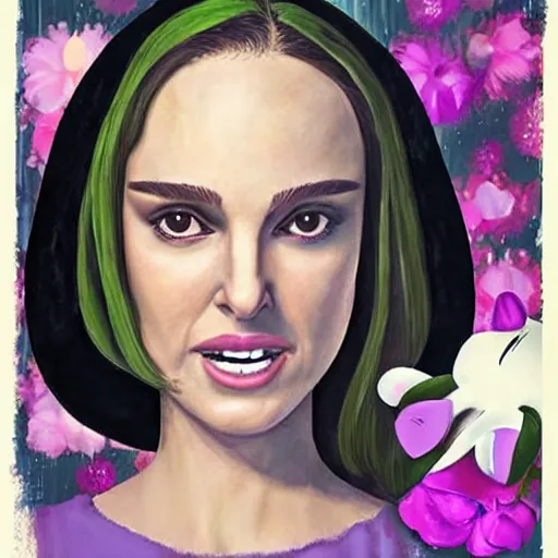 Image similar to natalie portman shrek mashup