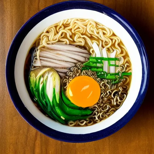 Image similar to a bowl of ramen angry at climate change