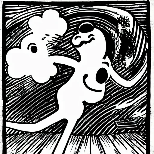 Image similar to mcbess illustration of a laughing ghost at a disco