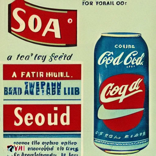Prompt: a 1 9 5 0 soda ad, in the style of stephen gibb, 4 k,