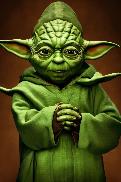 Image similar to 📷 master yoda is soda, made of drink, head portrait, dynamic lighting, 4 k