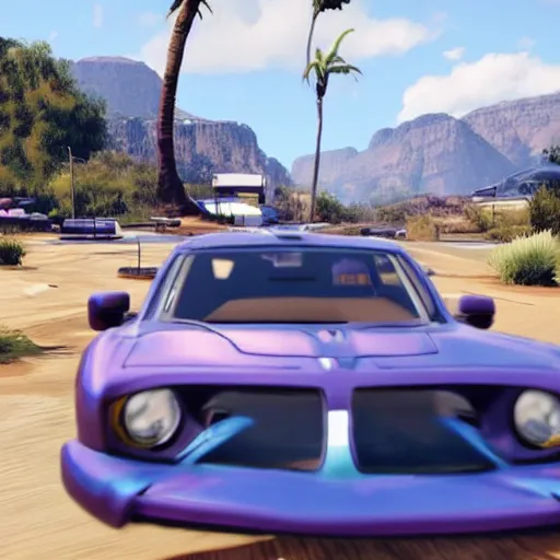 Prompt: rick sanchez in forza horizon game