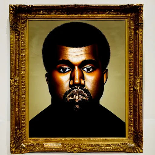 Prompt: a portrait of Kanye West in the style of Francisco Goya, dark, creepy, high contrast, nihilistic