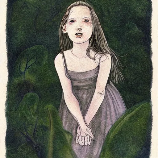 Prompt: girls portrait in limbo, wind kissed ( ( ( ( picture ) ) ) ), ashes, lament, by maurice sendak,