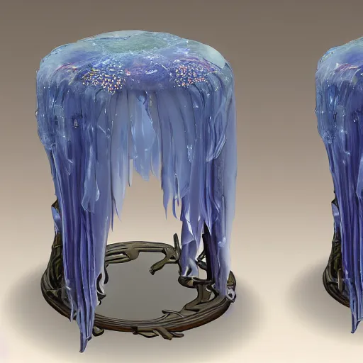 Prompt: the jellyfish stool by guardians of the Galaxy, elysium, star citizen