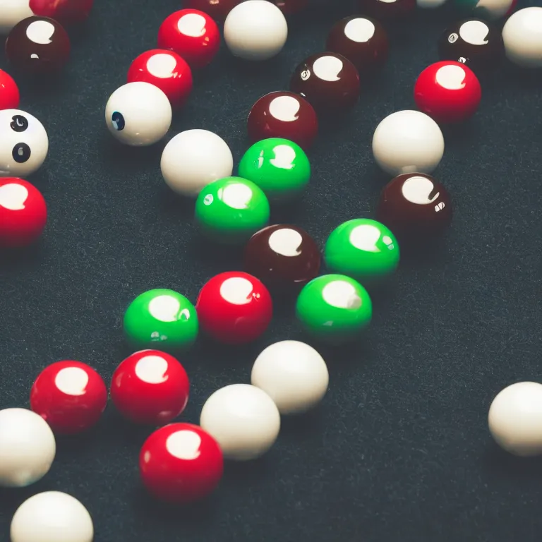 Image similar to close up shot of an 8 ball pool billiards photo 3 5 mm 4 k depth of field