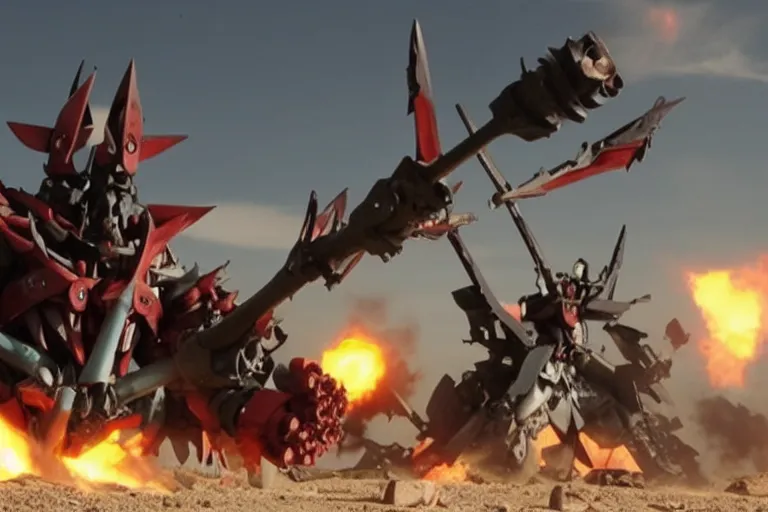 Image similar to gurren lagann in a still from the movie district 9 ( 2 0 0 9 ) directed, by neill blomkamp, post processed