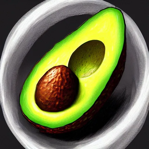 Prompt: Video playing avocado , digital painting, highly detailed, clipart, artstation, concept art, smooth, sharp focus, illustration