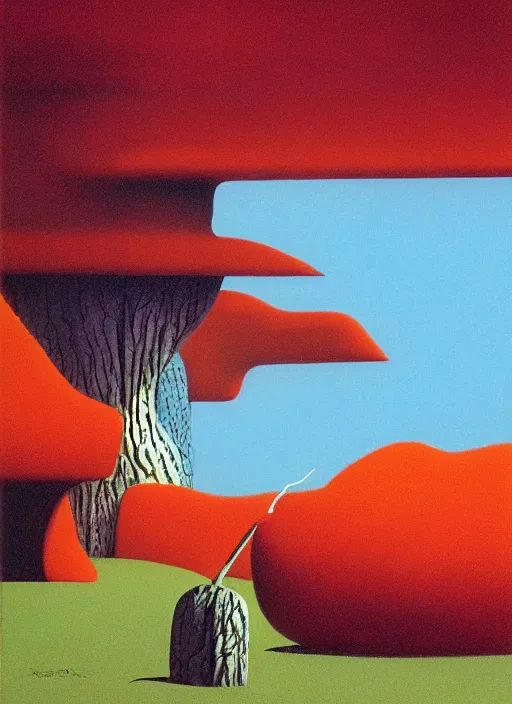 Prompt: photorealistic image of a retro minimalism, naturecore, by roger dean, by dean ellis