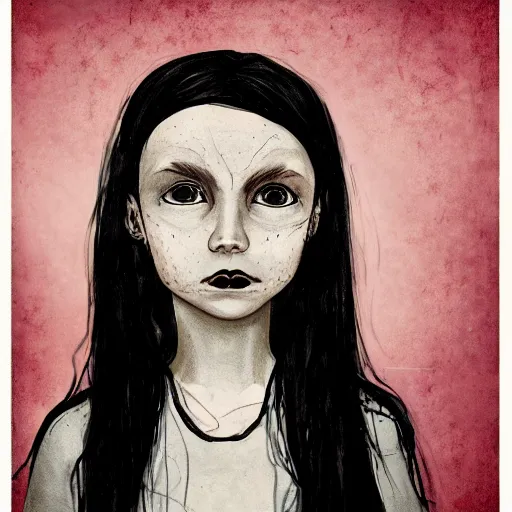 Image similar to portrait of a creepy girl