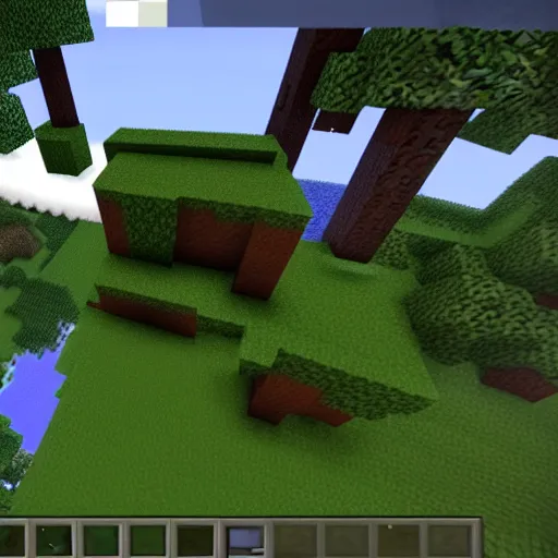 Image similar to minecraft aether mod, minecraft heaven, flying island, aether portal