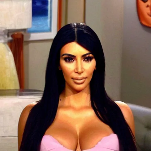 Image similar to kim kardashian in spongebob squarepants