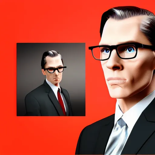 Prompt: film still photo portrait of jerma 9 8 5 as a lawyer with slicked back hair and glasses in a fancy suit, realistic, hyperrealistic, 8 k resolution, hd quality, very detailed, highly detailed, intricate details, real life, real world, trending on artstation, digital art, really realistic, very realistic, headshot, head in frame, photograph, portrait