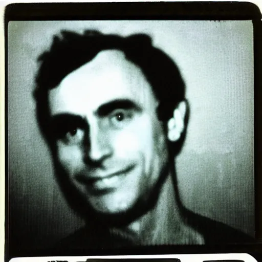 Prompt: “ dark polaroid of Ted Bundy”