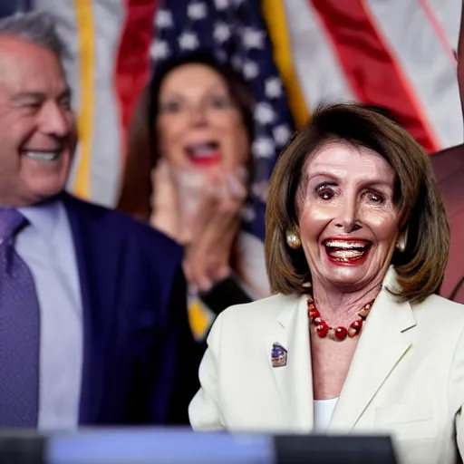 Image similar to nancy pelosi laughing all the way to the bank