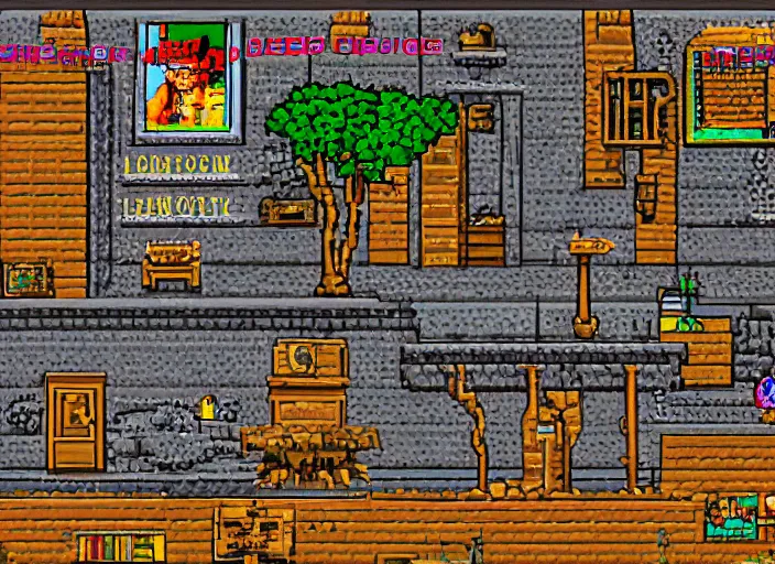 Prompt: sierra adventure game king's quest, eighties computer game, detailed pixels, 2 5 6 colors