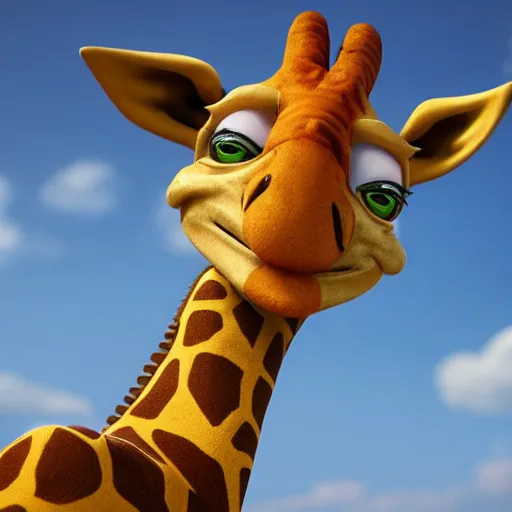 Prompt: morty from rick and morty dressed as a giraffe, highly detailed, octane render, 4 k, unreal engine