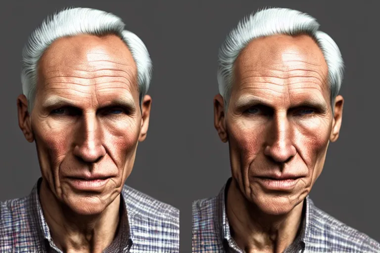 Image similar to A colored colorized real photograph of Jerma985 as an elderly guy, taken in the early 2020s, taken on a 2010s Camera, realistic, hyperrealistic, very realistic, very very realistic, highly detailed, very detailed, extremely detailed, detailed, digital art, trending on artstation, headshot and bodyshot, detailed face, very detailed face, very detailed face, real, real world, in real life, realism, HD Quality, 8k resolution, intricate details, colorized photograph, colorized photon, body and headshot, body and head in view