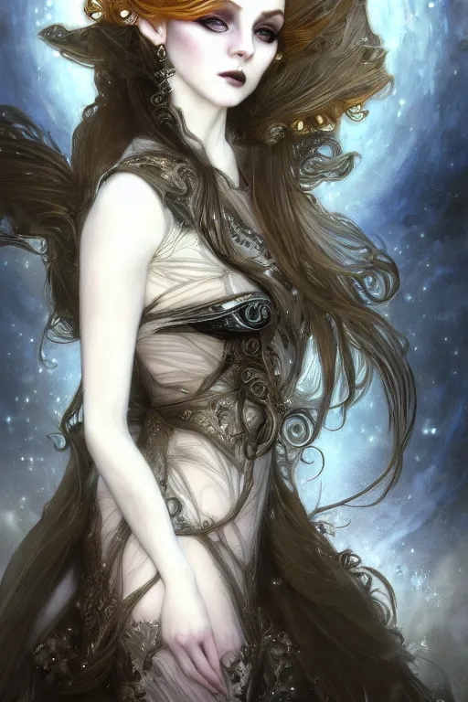 Prompt: beautiful and victorian and luxury and gothic princess Midna Twili portrait like smoky eyes+front face with light flowing hair, ultradetail face, art and illustration by tian zi and craig mullins and WLOP and alphonse mucha, fantasy, intricate complexity, human structure, human anatomy, fantasy character concept, watermark, blurry, hyperrealism 8k