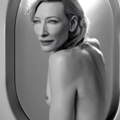 Image similar to photo of cate blanchett in a bathtube by annie leibowitz, photorealisitc ,detailed