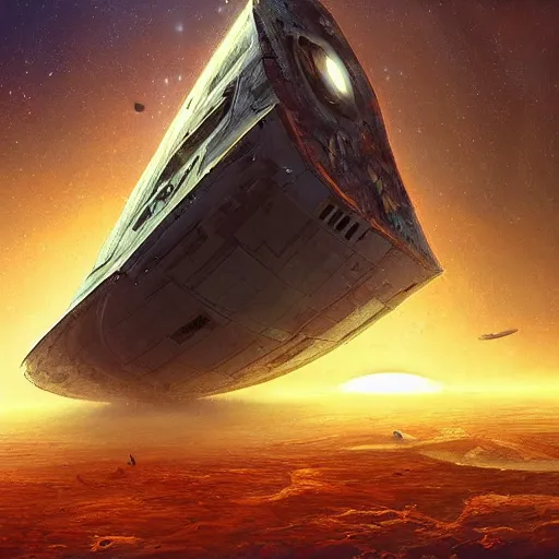 Prompt: a crashed star ship on an unknown world, artstation hall of fame gallery, editors choice, # 1 digital painting of all time, most beautiful image ever created, emotionally evocative, greatest art ever made, lifetime achievement magnum opus masterpiece, the most amazing breathtaking image with the deepest message ever painted, a thing of beauty beyond imagination or words