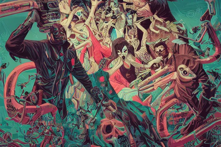 Image similar to night of the living dead, tristan eaton, victo ngai, artgerm, rhads, ross draws