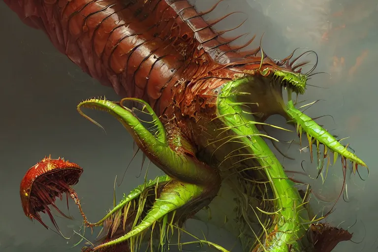 Image similar to a dnd monstrous venus fly trap, made by stanley artgerm lau, wlop, rossdraws, artstation, cgsociety, concept art, cgsociety, octane render, trending on artstation, artstationhd, artstationhq, unreal engine, 4 k, 8 k,