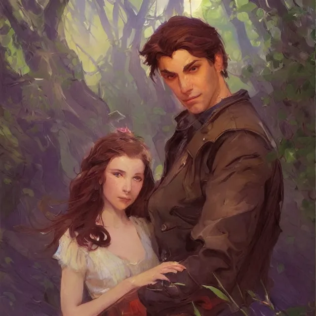 Image similar to book cover for a wolf and girl love story, portrait, elegant, intricate, digital painting, artstation, concept art, smooth, sharp focus, illustration, art by konstantin korovin and daniel f. gerhartz and john howe