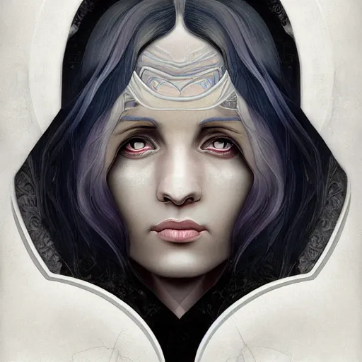 Prompt: an art nouveau, ( streamline moderne ), multi - racial portrait in the style of anna dittmann and charlie bowater and wayne barlowe. very large, clear, expressive, and intelligent eyes. symmetrical, centered, ultrasharp focus, dramatic lighting, photorealistic digital matte painting, intricate ultra detailed background.