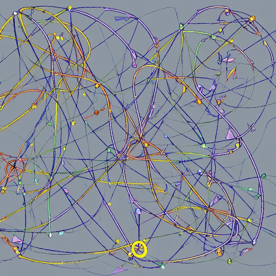 Image similar to schema of the inner workings of an atom and electron wit DNA