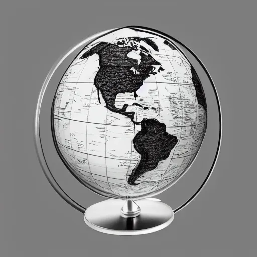 Image similar to world map globe drawing, pencil arts