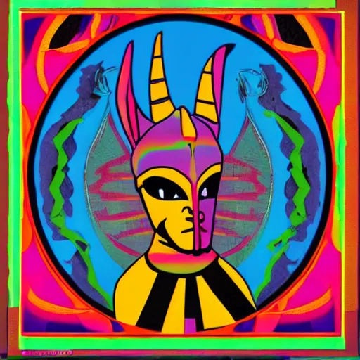 Image similar to popart of anubis