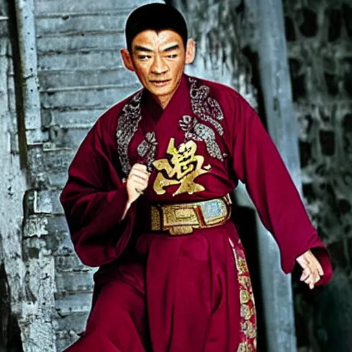 Image similar to Andy Lau as Wong Fei Hung , movie scene