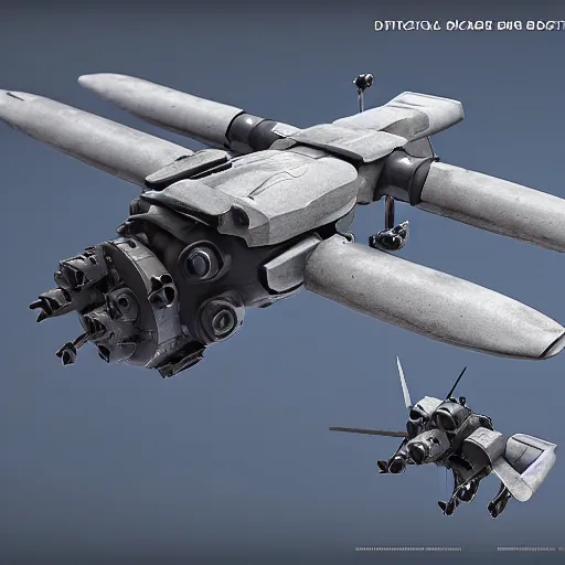 Prompt: futuristic small spherical aerial recon battle drone, hard surface, symmetrical design, highly detailed, 8 k, rendered in octane