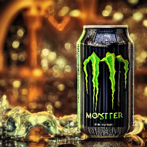 Image similar to A new drink from monster energy in the Baroque style 4k