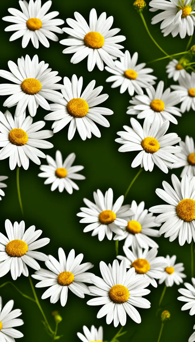Prompt: highly detailed realistic photo daisy white flowers, award winning photo, hyper realistic, concept art, 8 k detail post - processing