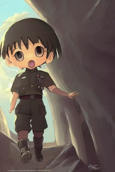 Image similar to beautiful little boy in nazi male uniform. made in abyss art style, sharps focus, pose, cute detailed artwork, anatomically correct, ilya kuvshinov, reflection, perfect composition, aesthetic mobile wallpaper, digital art, detailed anime soft face, symmetrical face, western comic, illustration, realistic, smooth, lois van baarle, soft details