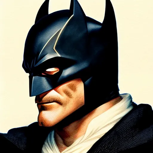 Image similar to handsome Joaquin Phoenix as batman, western, closeup, D&D, fantasy, intricate, elegant, highly detailed, digital painting, artstation, concept art, matte, sharp focus, illustration, art by Artgerm and Greg Rutkowski and Alphonse Mucha