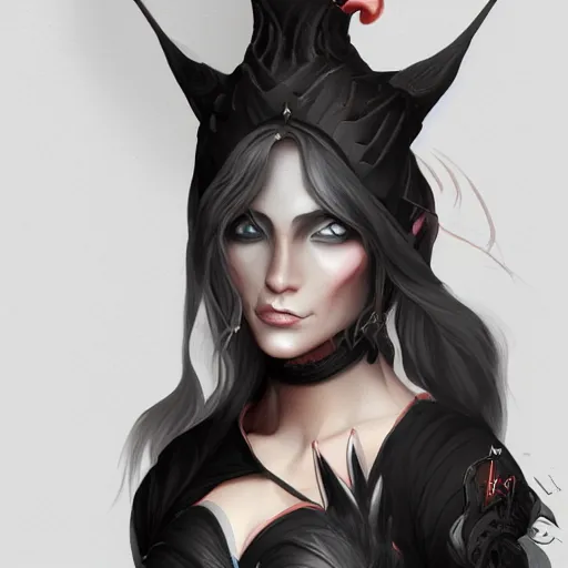 Prompt: dark witch character, highly detailed, digital painting, artstation, concept art, smooth, sharp focus, illustration, fullbody