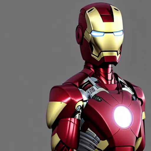 Image similar to Iron man as a female character helmet removed , 4k detailed, very very well detailed image