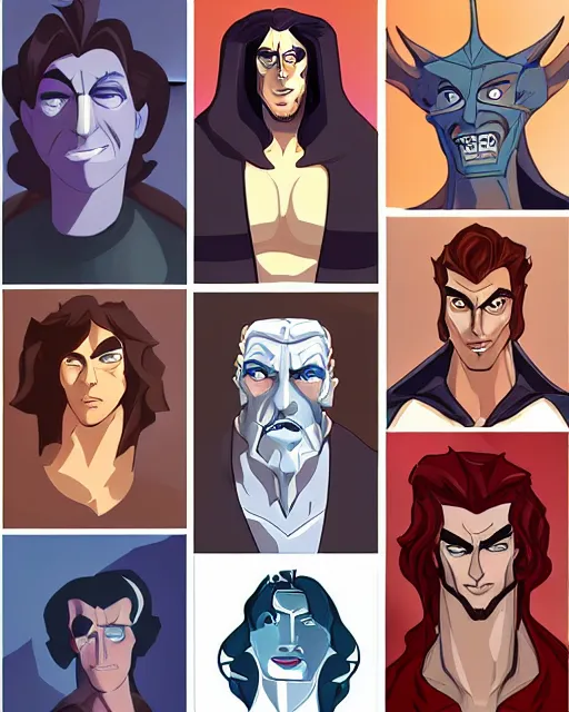 Prompt: cel - shaded portrait character art of hades, art, key art, movie poster