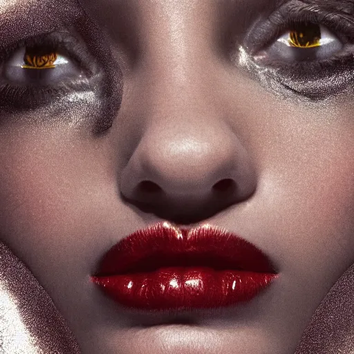 Prompt: close up from below of head of a fashion model, editorial of dior magazine, highly detailed