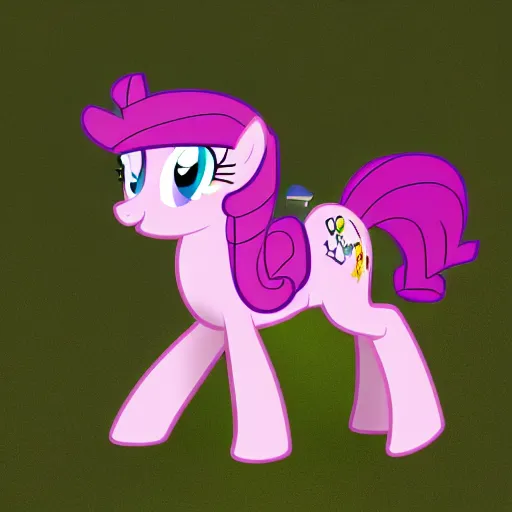 Prompt: Pinkie Pie, Equine photography, Cutie Mark focus